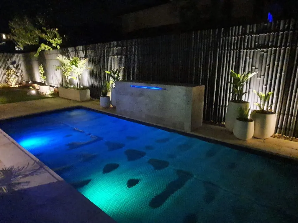 Pool and garden lighting installed by Smart Link Electrical